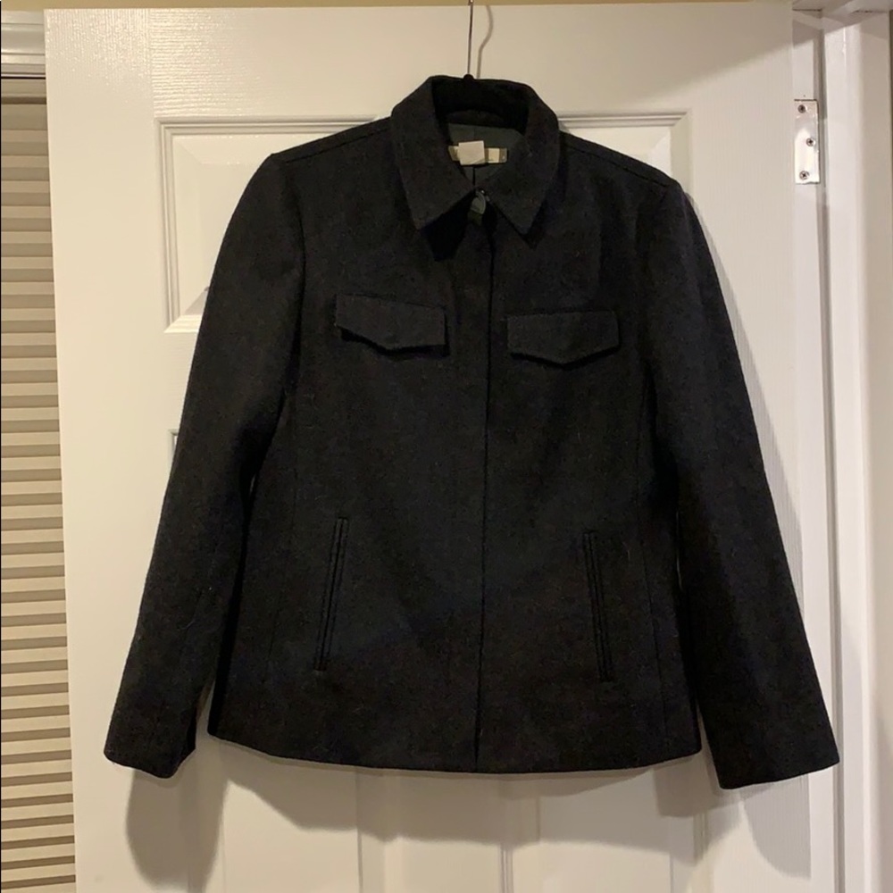 J.crew wool coat jacket grey
